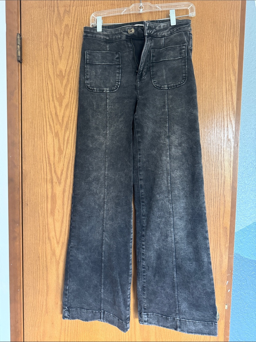 LC Lauren Conrad Washed Black Wide-Leg Jeans
